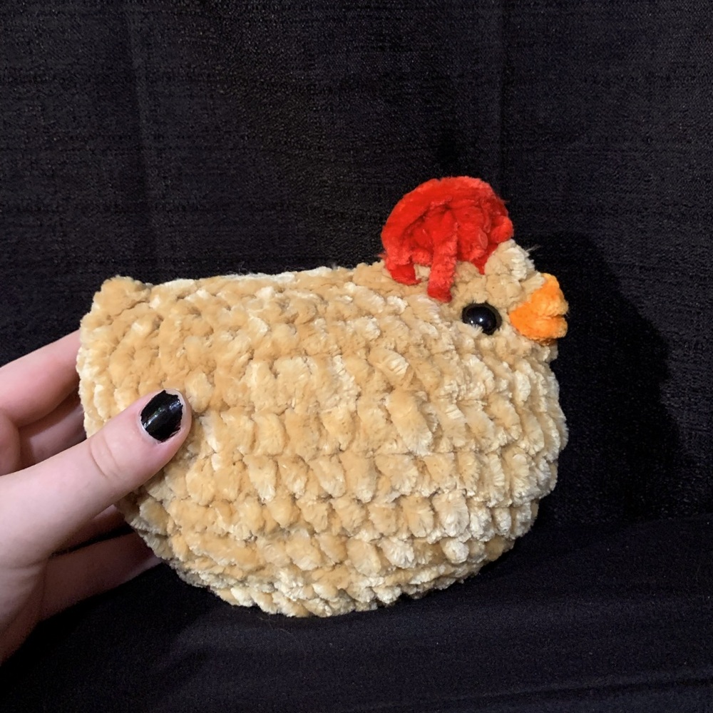 Crochet Big Brown Chicken Plushie